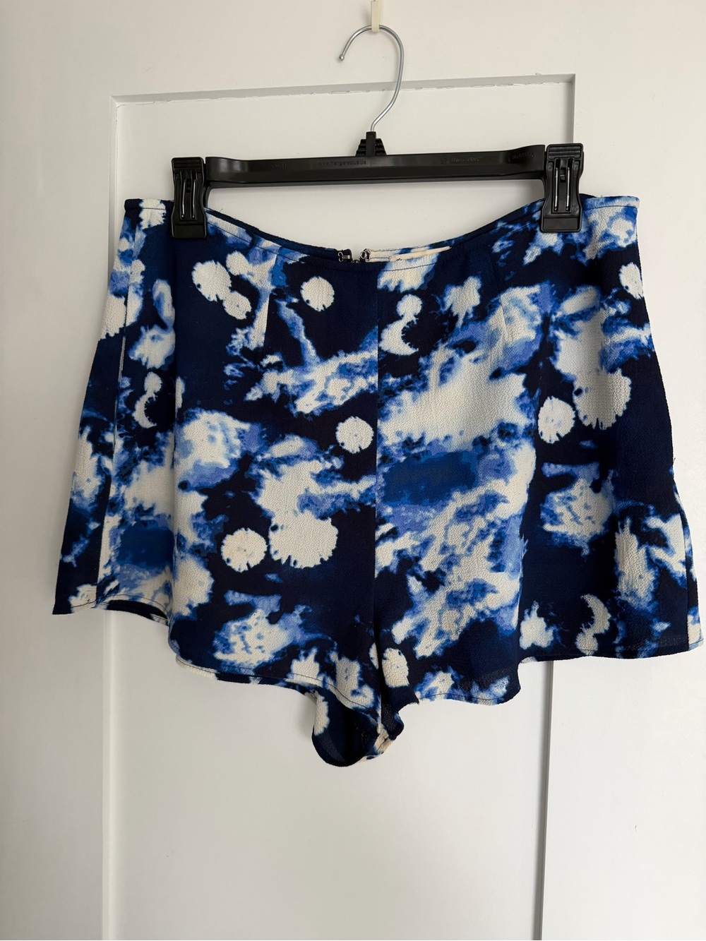 Show Me Your MuMu Blue and White Tie-Dye Shorts